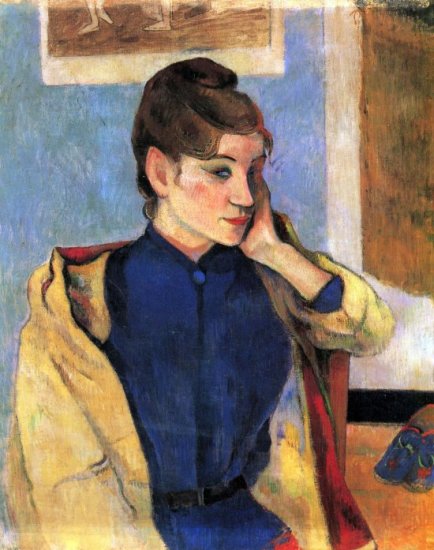 Madeleine Bernard woman portrait canvas art print by Paul Gauguin