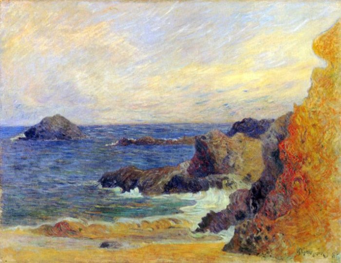 Rocky Coast seascape canvas art print by Paul Gauguin