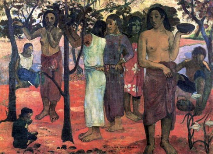 Nava Nava Mehana women people canvas art print by Paul Gauguin