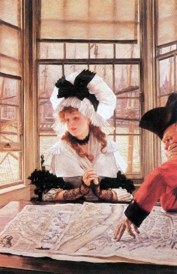 A Tedious History woman canvas art print by Tissot