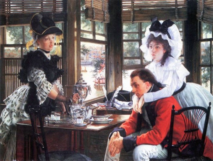Bad News The Separation women canvas art print by Tissot