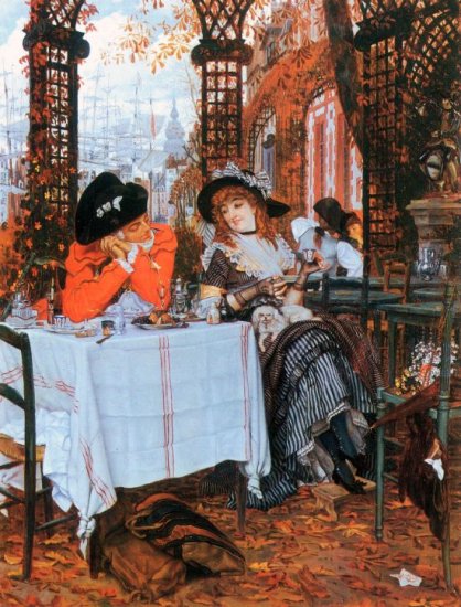 Breakfast women genre canvas art print by Tissot