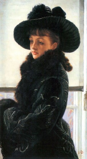 Portrait of Kathleen Newton woman canvas art print by Tissot