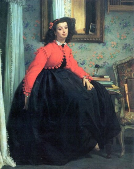 Portrait of Miss Mme. L.L. woman canvas art print by Tissot