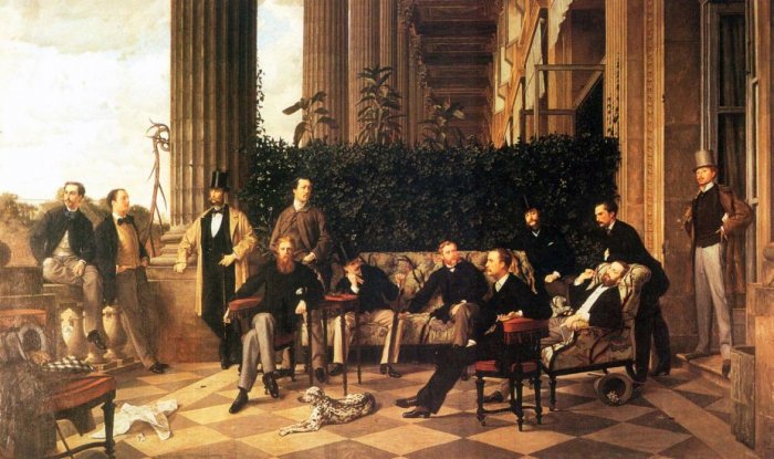The Circle of the Rue Royale men canvas art print by Tissot