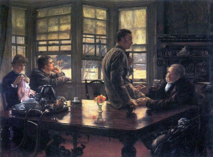 The Prodigal Son in Modern Life - The Farewell canvas art print by Tissot