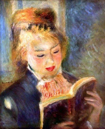 A Reading Woman 1874 A Reading Girl canvas art print by Pierre-Auguste Renoir