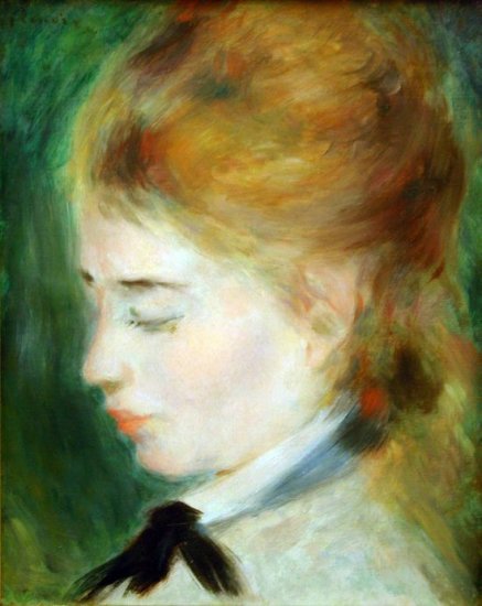 Actress Henriette Henriot woman portrait canvas art print by Pierre-Auguste Renoir