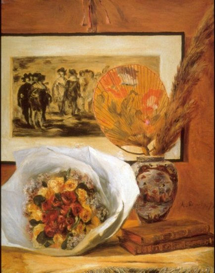 Still life bouquet canvas art print by Pierre-Auguste Renoir