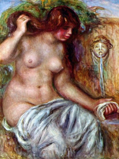 Woman at the Well canvas art print by Pierre-Auguste Renoir