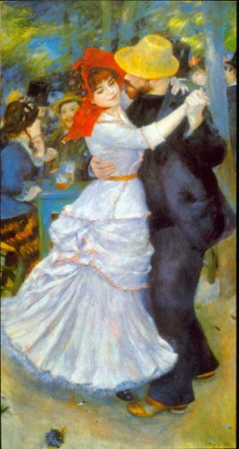Dance at Bougival man woman people canvas art print by Pierre-Auguste Renoir