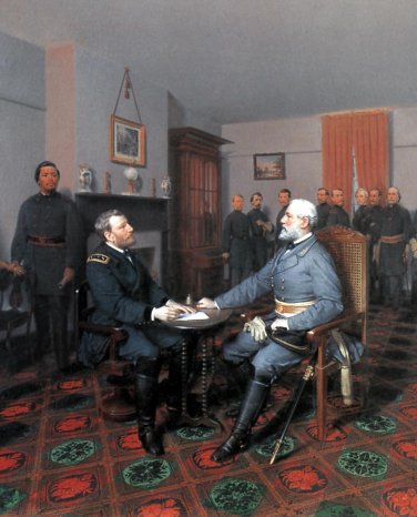 Lee Surrenders to Grant Appomattox Civil War art print Guillaume LARGE