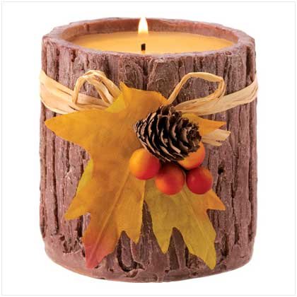 ROUND BARK CANDLE