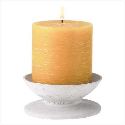 RUSTIC PEDESTAL CANDLE