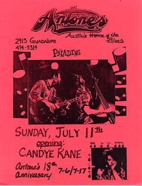 PALADINS CANDYE KANE Rockabilly Texas HANDBILL Poster