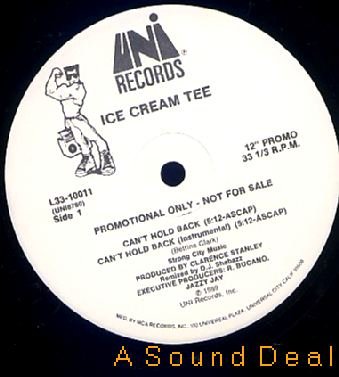 ICE CREAM TEE JAZZY JAY Can't Hold Back 12" DJ PROMO
