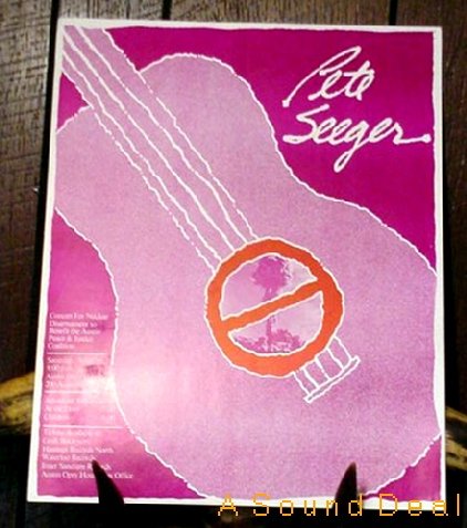 PETE SEEGER Original '79 Austin Texas Opry POSTER Folk