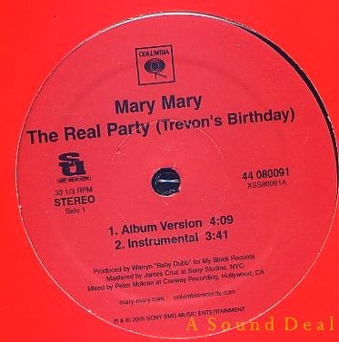 MARY MARY STILL SEALED 12" REAL PARTY TREVON'S BIRTHDAY
