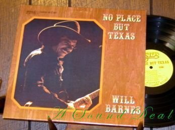 WILL BARNES No Place But Texas LP Armadillo '70s Outlaw