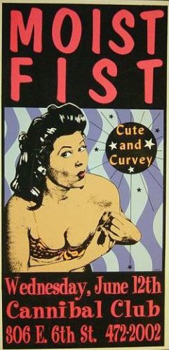 MOIST FIST Rare '91 KOZIK Signed SILKSCREEN Poster MINT