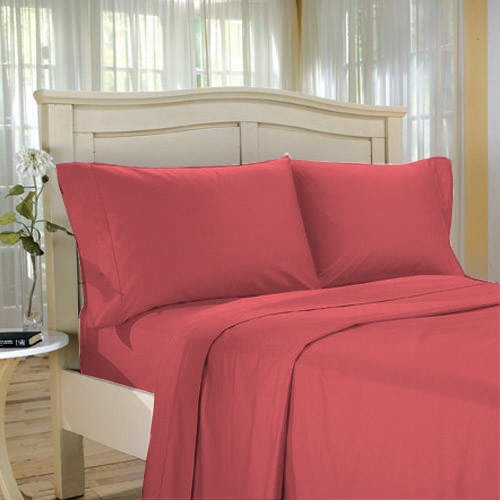 1000TC SHEET SET EGYPTIAN COTTON QUEEN BURGUNDY SOLID