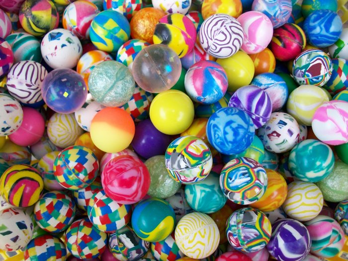 100 Party Favors Super Hi Bounce High Bouncy 27mm Ball 1" Bouncing Superballs