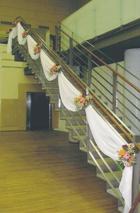 wedding decorating fabric swags