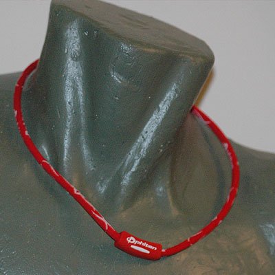 Phiten Titanium X30 Tribal Red/White necklace 18""