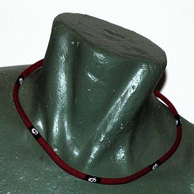 Phiten Titanium X30 Checkered Red necklace 18"
