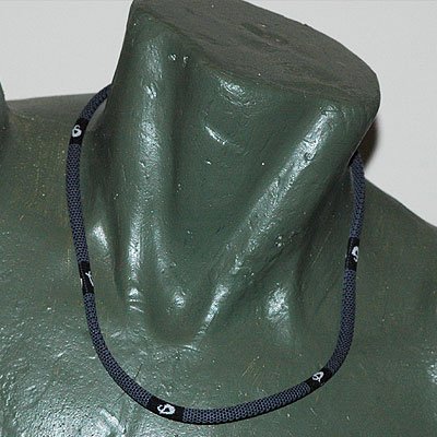 Phiten Titanium X30 Checkered Black necklace 26""
