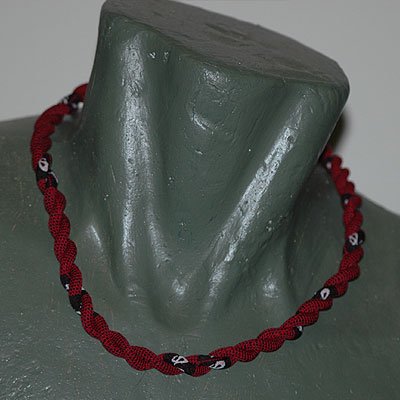 Phiten Titanium Tornado X30 x 2 Necklace Check Red/ Red 19""