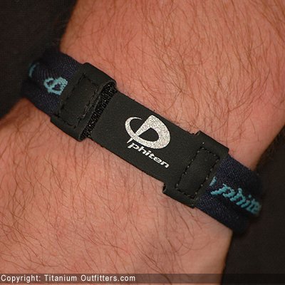 Phiten Titanium Bracelet Navy 6.5""