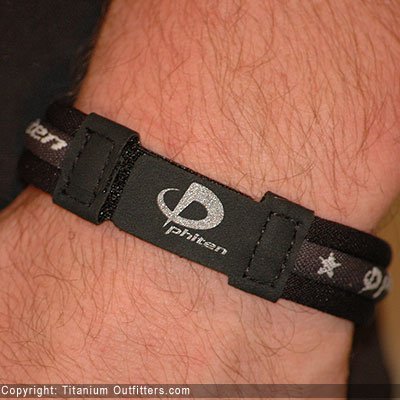 Phiten Titanium Bracelet Black 6.5"