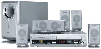 Panasonic SCHT820V 600 Watts 5 Disc DVD VCR Home Theater System Combo