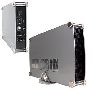 Metal Gear Box 3.5-Inch USB Hard Drive Case with LEDs
