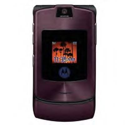 Motorola Razr V3i Unlocked tri band gsm cell phone Purple Look