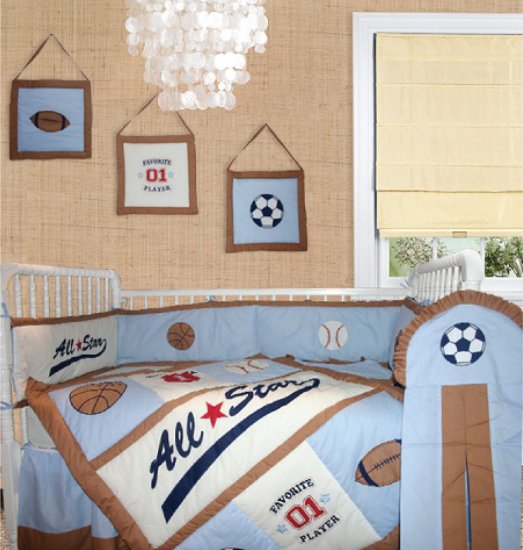 All star (6pcs) crib baby bedding set