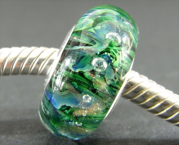 Forest Pandora Troll Biagi style handmade lampwork bead