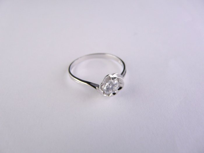 Sterling Silver Ring with Cubic Zerconia