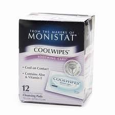 MONISTAT COOLWIPES 12 WIPES *NEW* NIB
