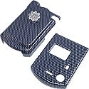Pantech C300 Transparent Black Shield Protector Case