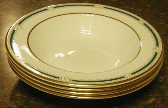 4 pc Arnolfo di Cambio 8.5 Rimmed Soup Bowl Bone 6418