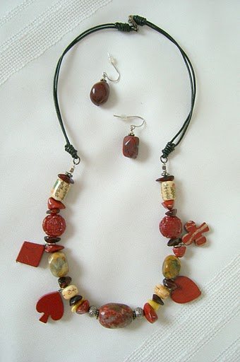 âGamblerâs Delightâ Carved Jade Necklace Set 3139