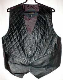 Quilted Authentic Leather Vest