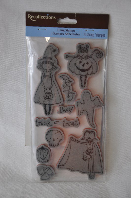 Recollections Rubber Cling Halloween Kids Stamp set 10 171819 costume