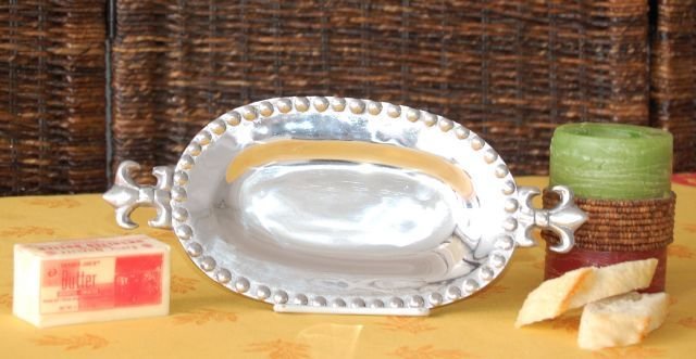 Fleur De Lis / Pearl Butter Dish