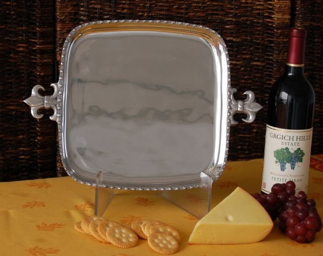 Fleur De Lis Medium Square Tray