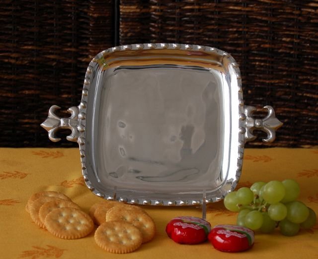 Fleur De Lis Small Square Tray