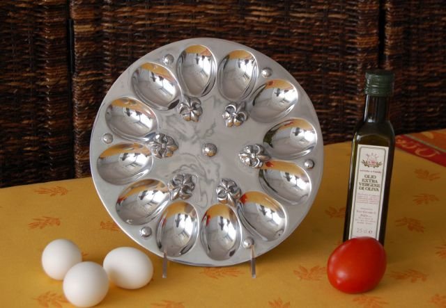 Fleur De Lis One Dozen Egg Plate