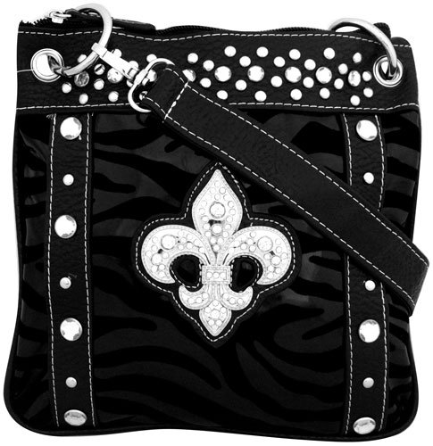 Black Zebra Fleur de Lis Hipster